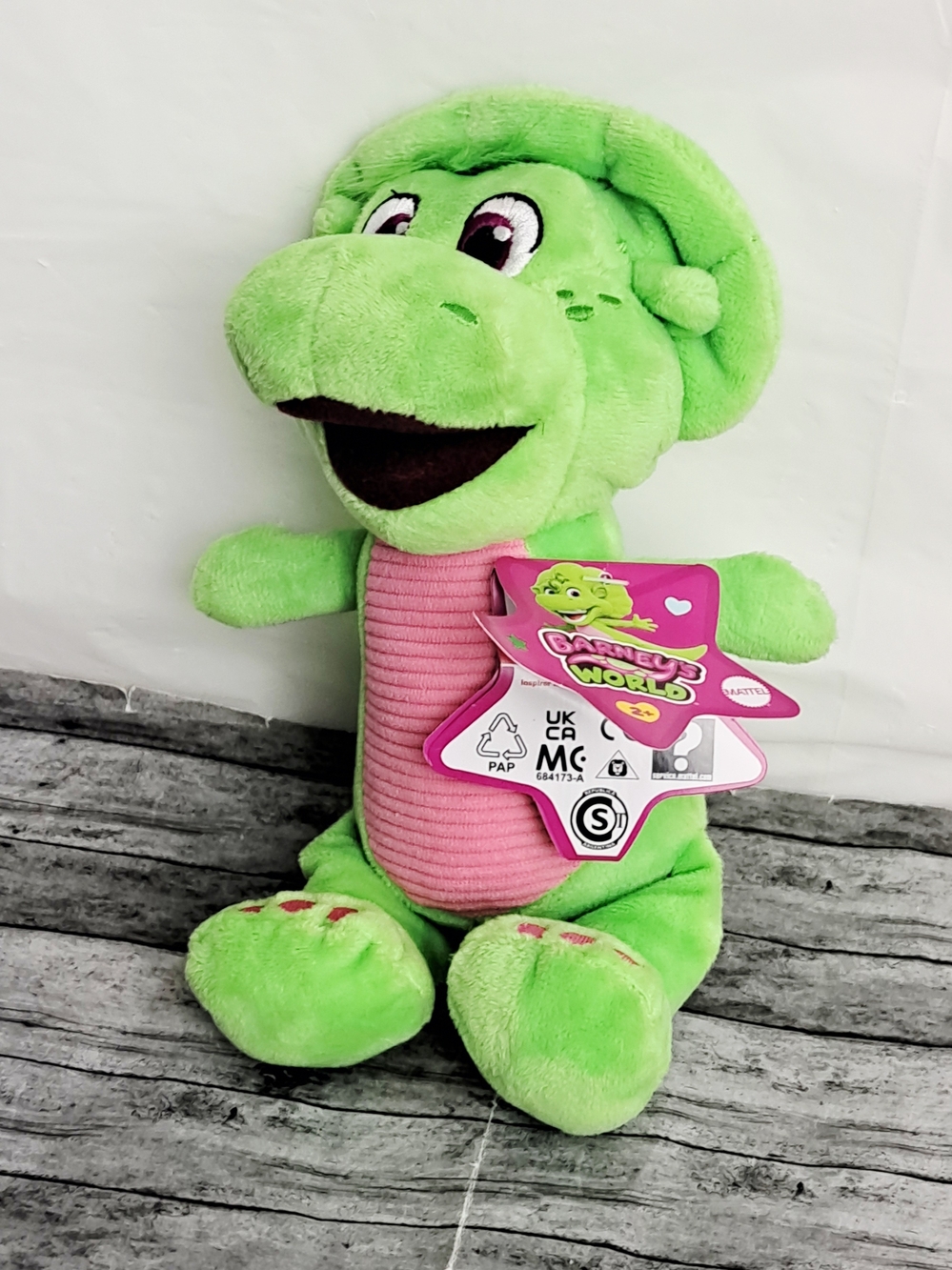 Fisher Price Baby Bop Green Pink Small Dinosaur Plush Kids Toys